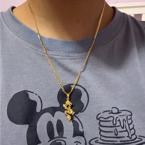 Gold Dragon Pendant Necklace